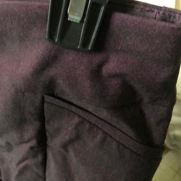 Chico’s slimming stretch jeans in a deep plum. - Picture 3 of 3